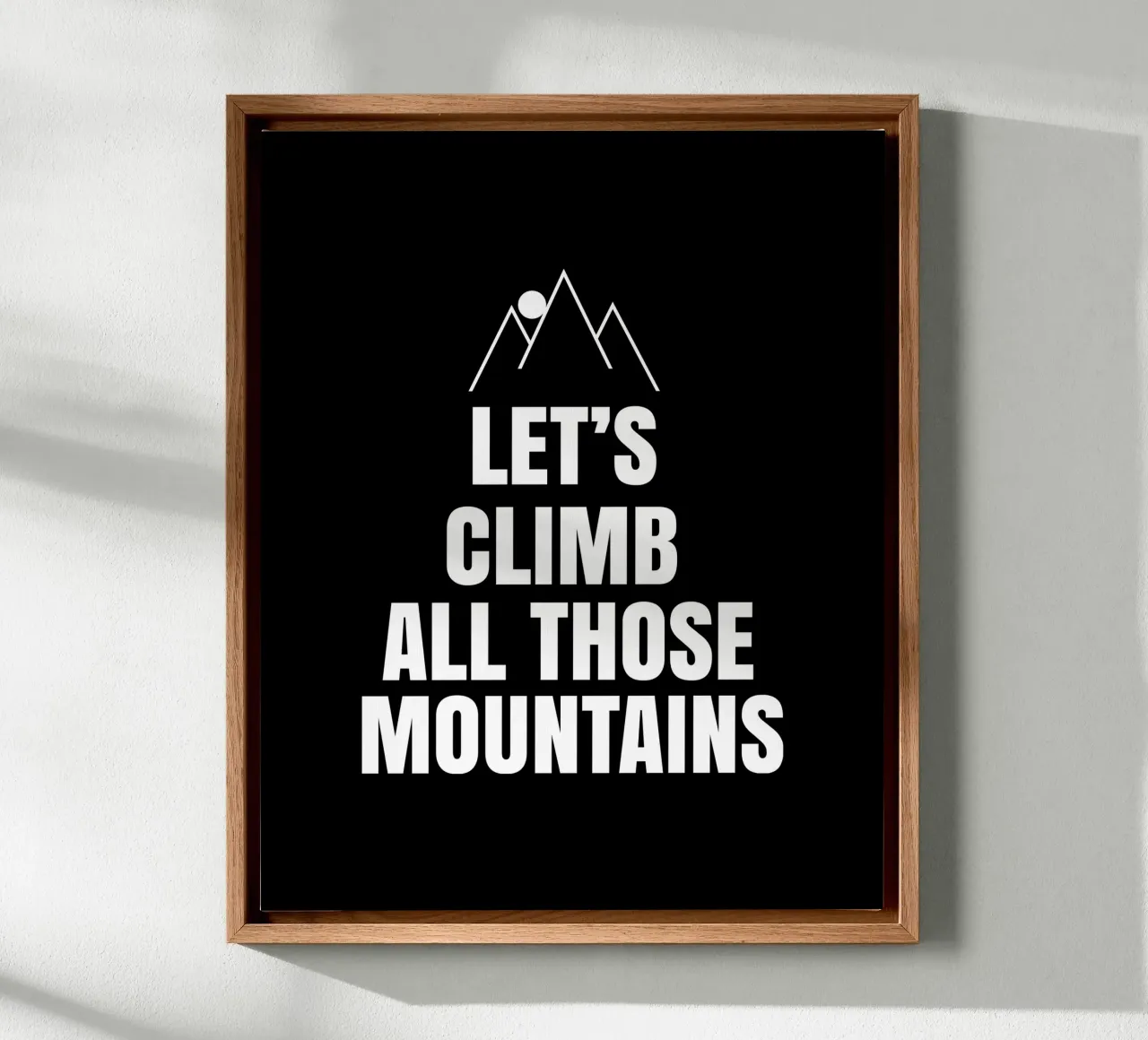 Let's climb all those mountains tela con Cornice a cassetta da happieeagle