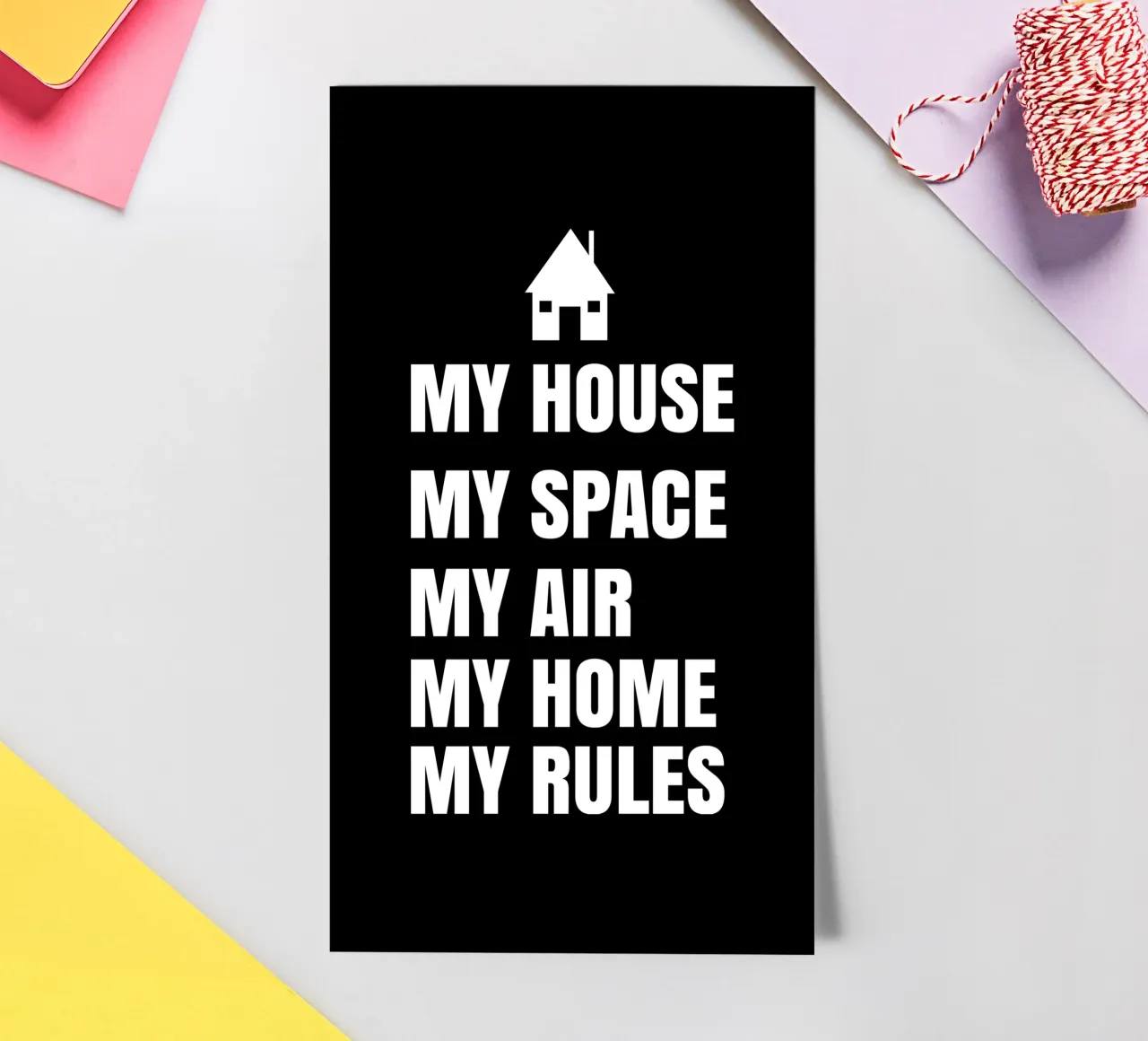 My house. My space. My air. My home. My rules. Stickerbogen von happieeagle