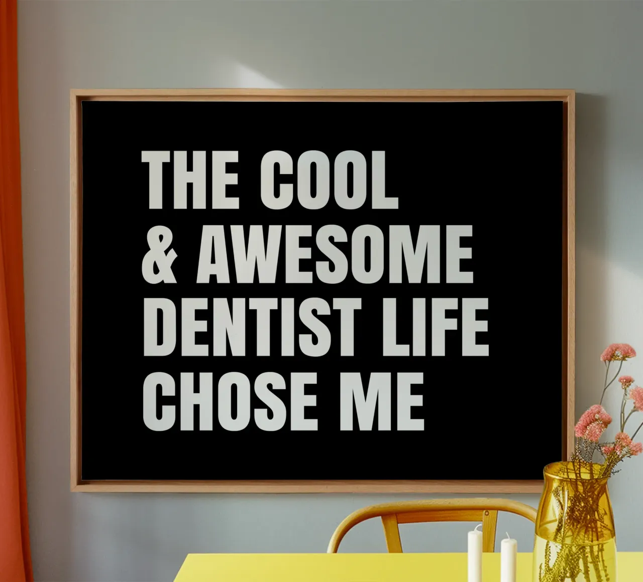 The cool and awesome dentist life chose me tela con Cornice a cassetta da happieeagle