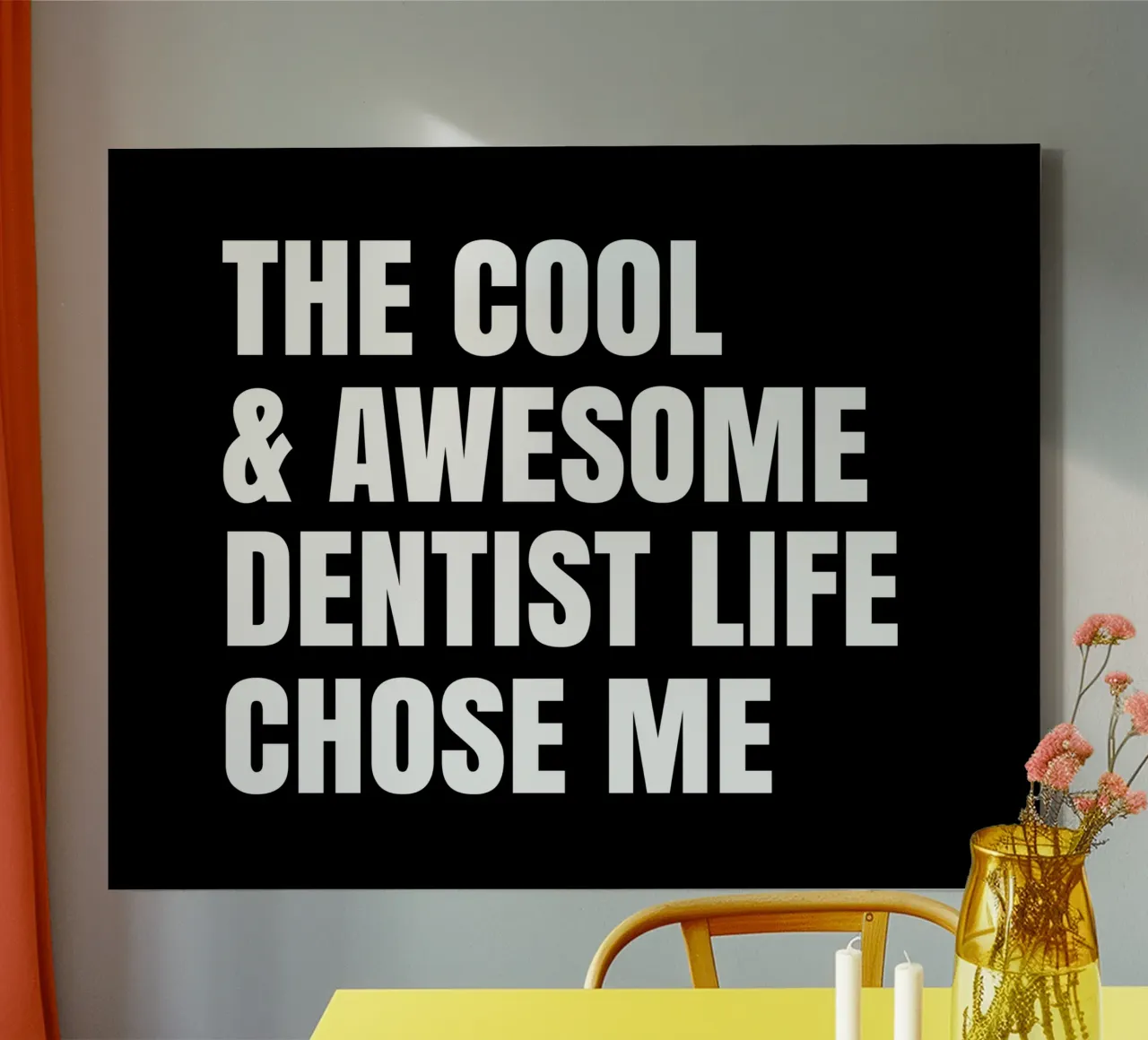 The cool and awesome dentist life chose me tela con Cornice a cassetta da happieeagle