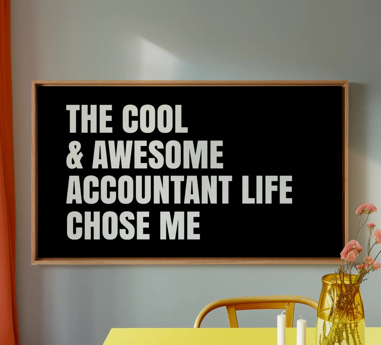 The cool and awesome accountant life chose me tela con Cornice a cassetta da happieeagle