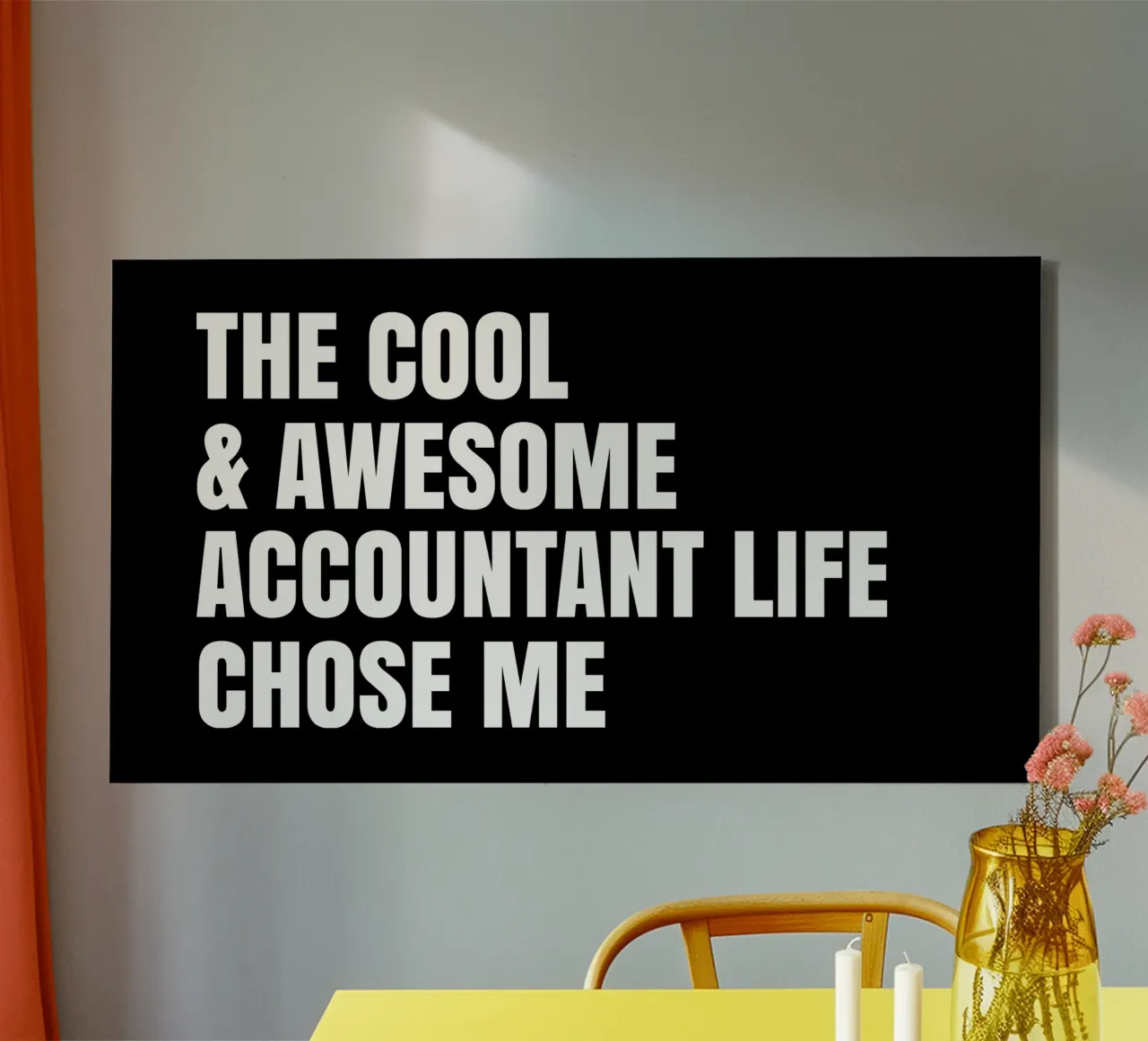 The cool and awesome accountant life chose me tela con Cornice a cassetta da happieeagle