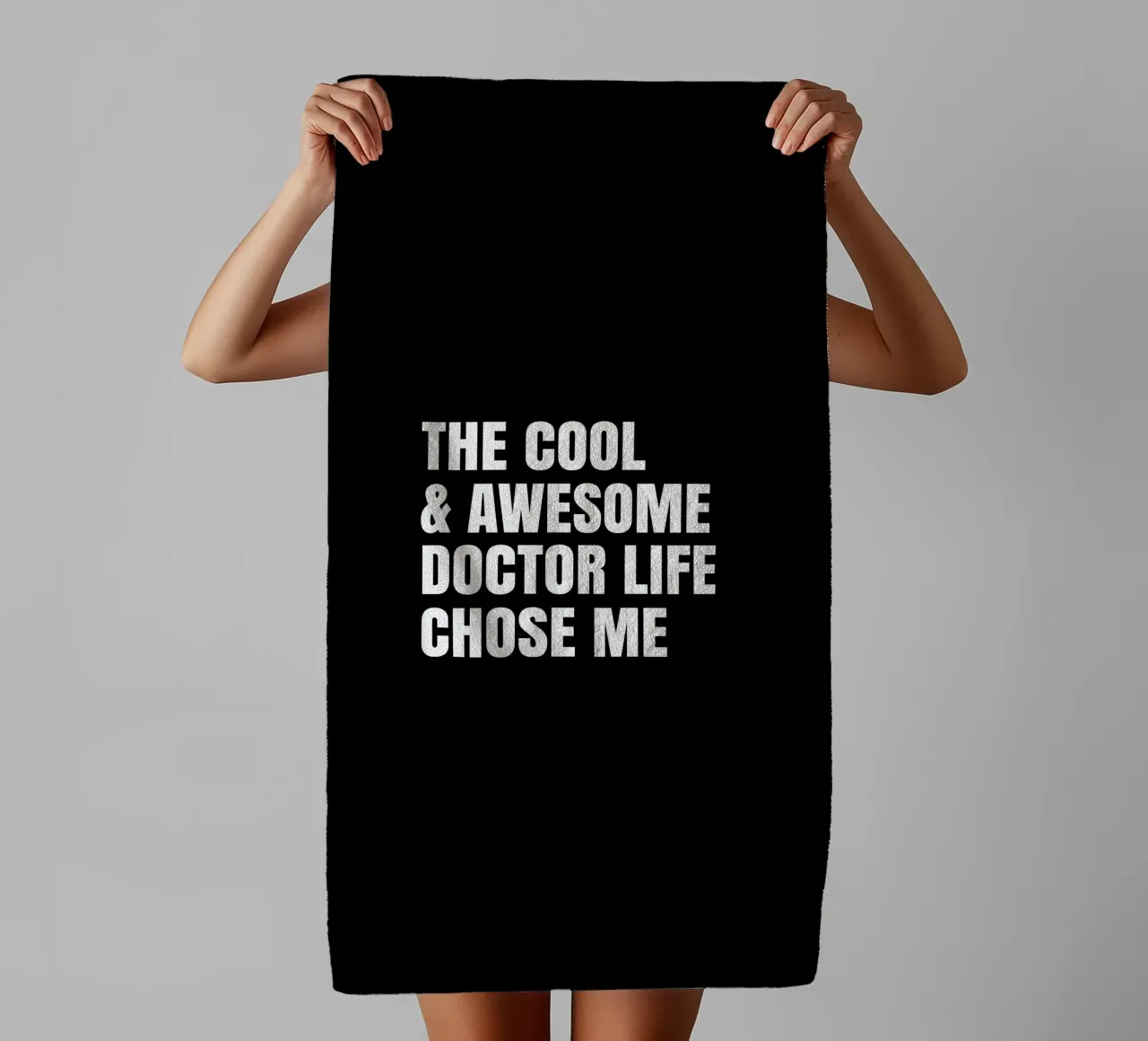 The cool and awesome doctor life chose me asciugamano da bagno da happieeagle