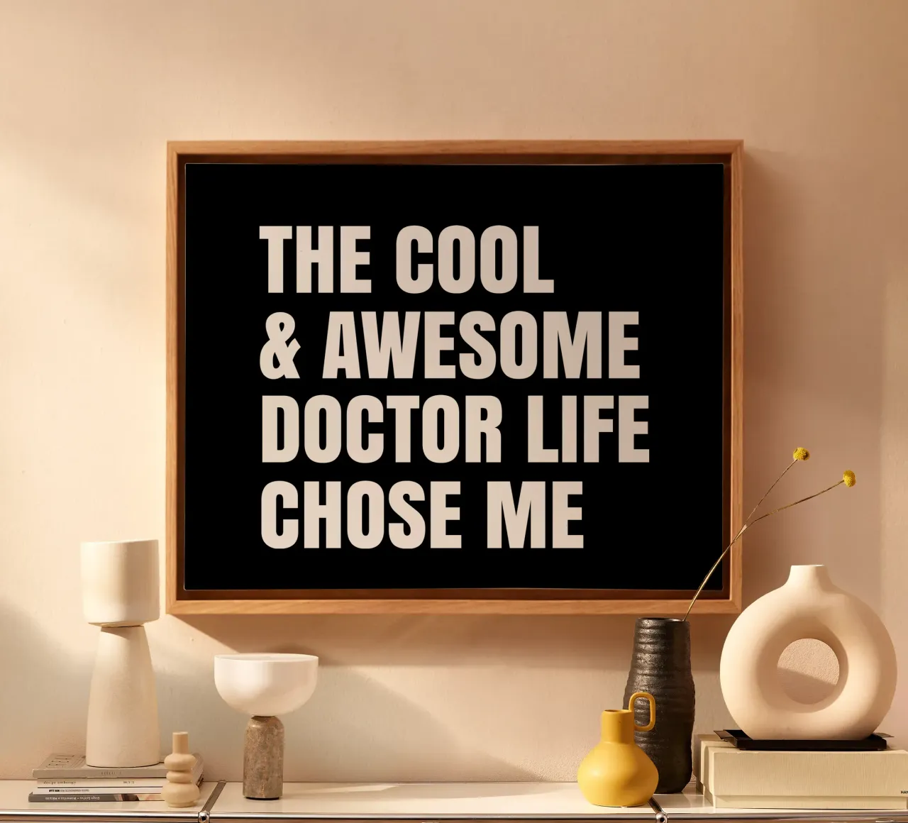 The cool and awesome doctor life chose me tela con Cornice a cassetta da happieeagle