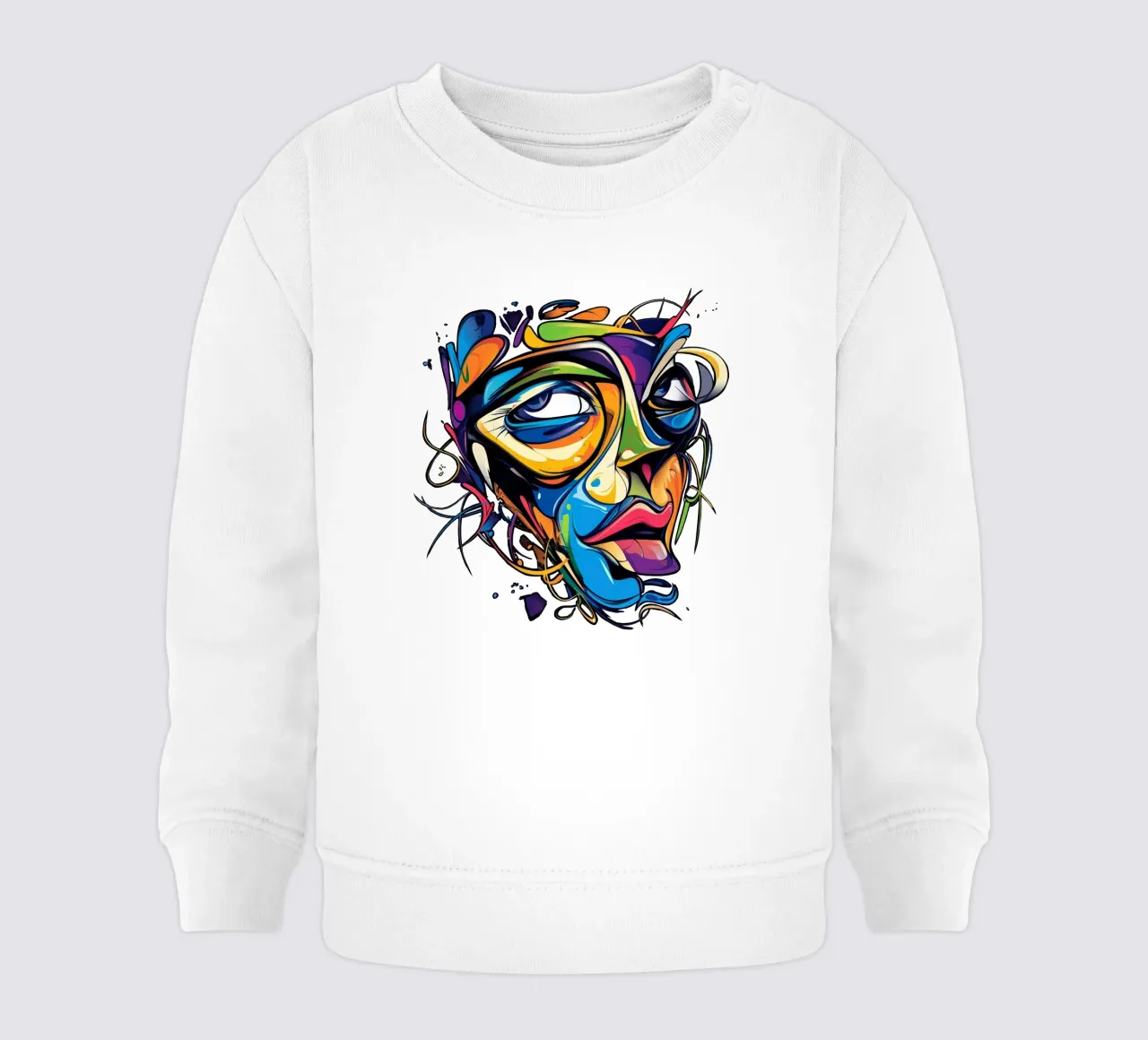 Face #1 baby sweatshirt van Art Unleashed