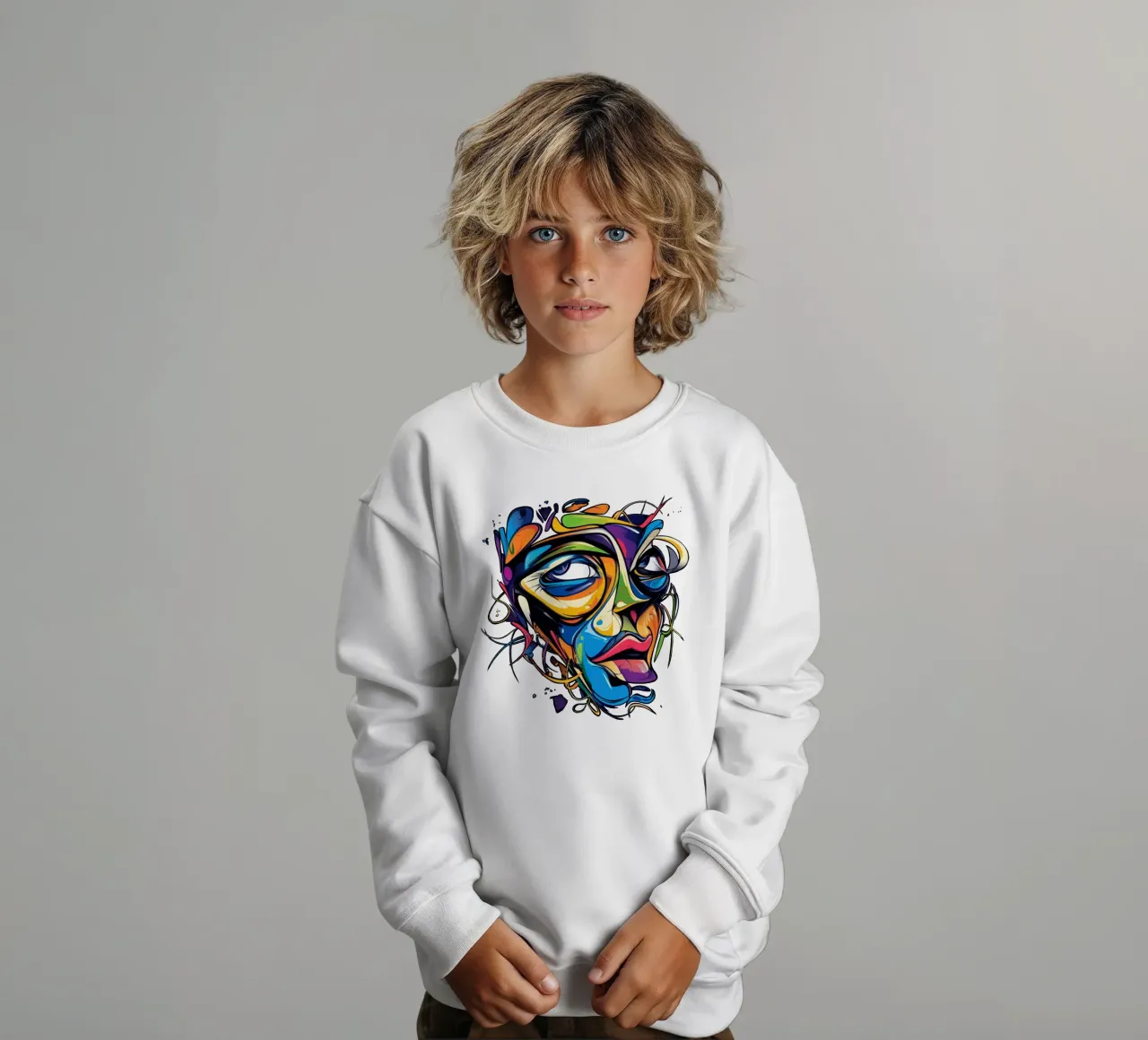 Face #1 felpa bambino da Art Unleashed