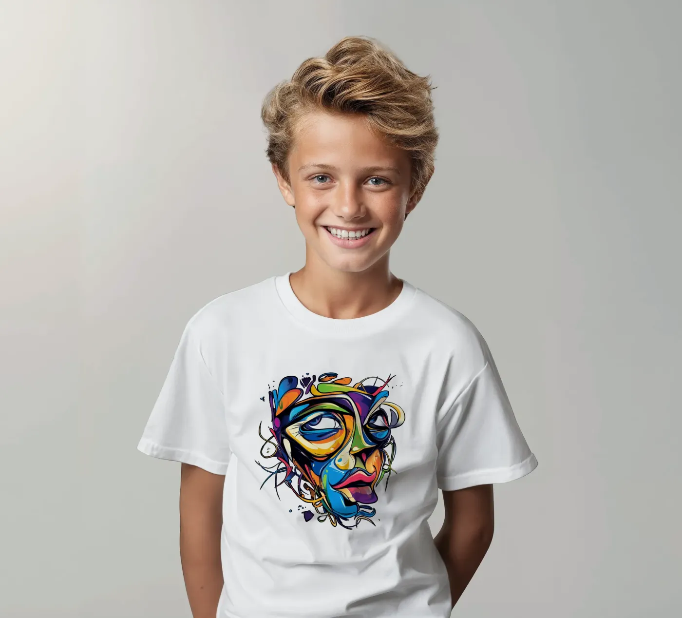 Face #1 t-shirt bambini da Art Unleashed