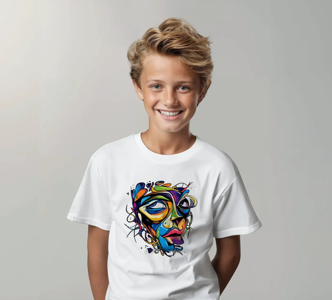 Face #1 t-shirt bambini da Art Unleashed