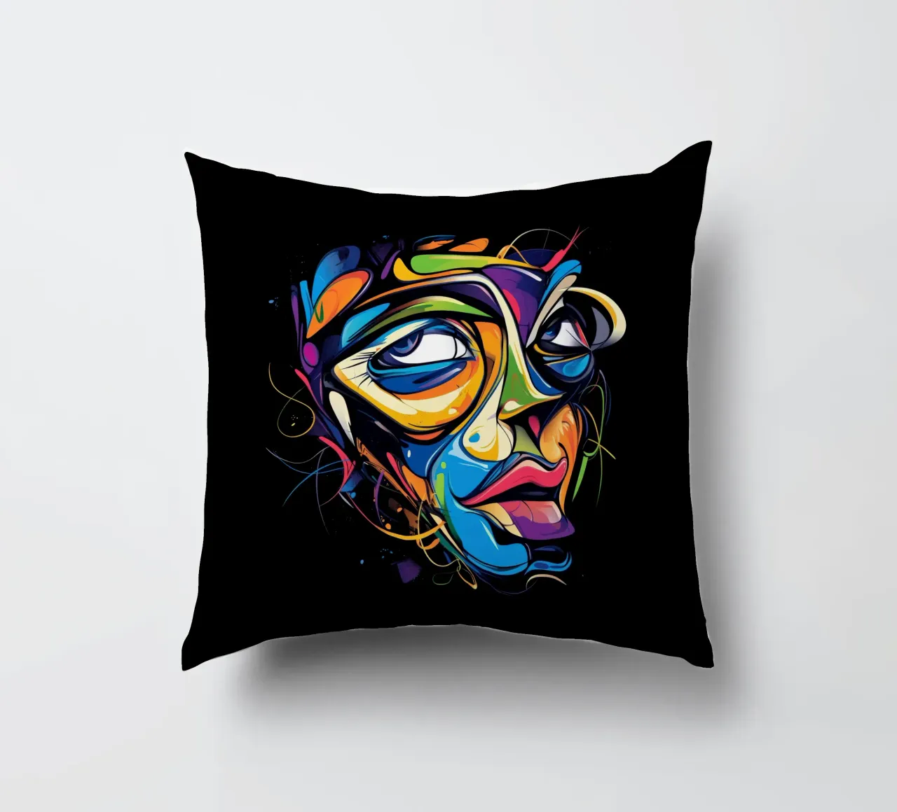 Face #1 cuscino da Art Unleashed