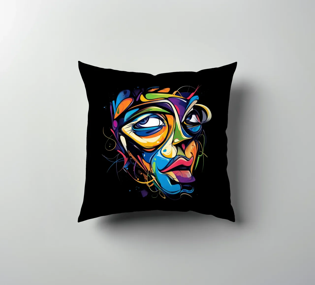 Face #1 cuscino da Art Unleashed