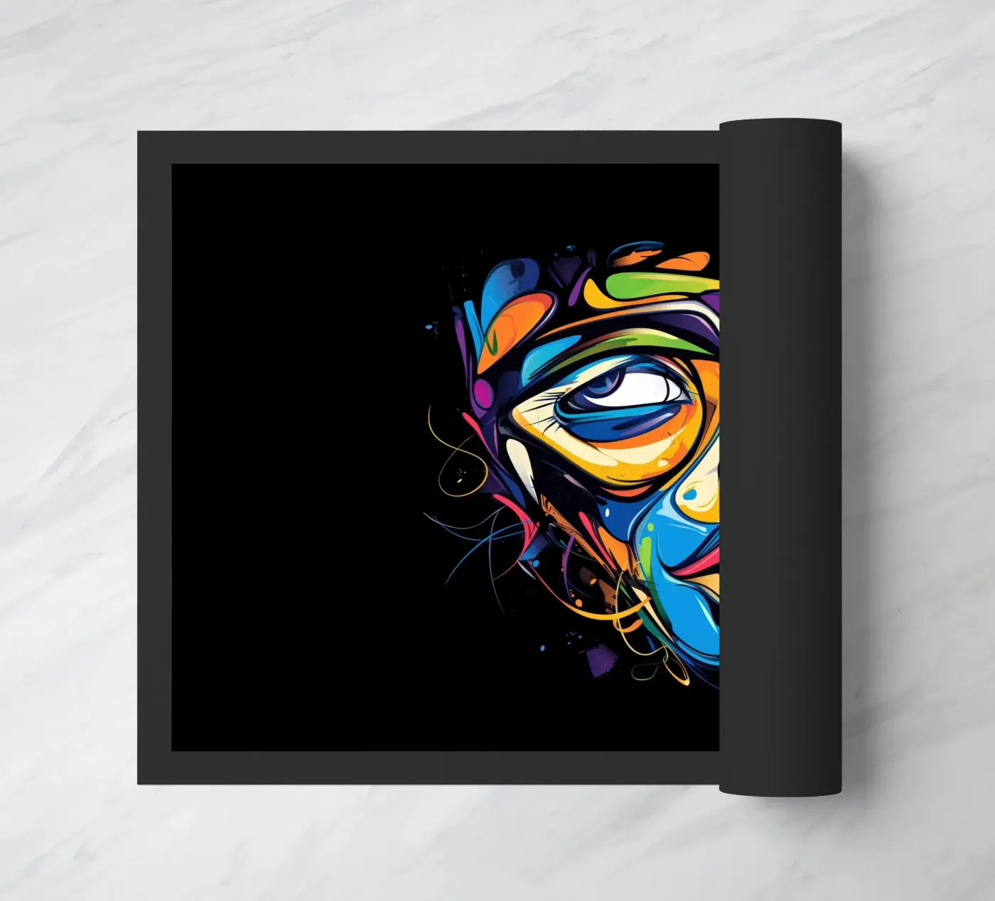 Face #1 doormat by Art Unleashed