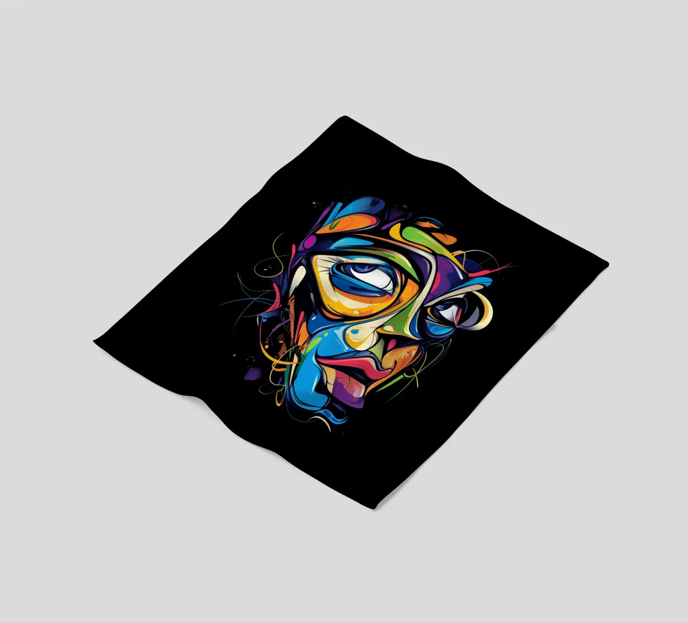 Face #1 Fleecedecke von Art Unleashed
