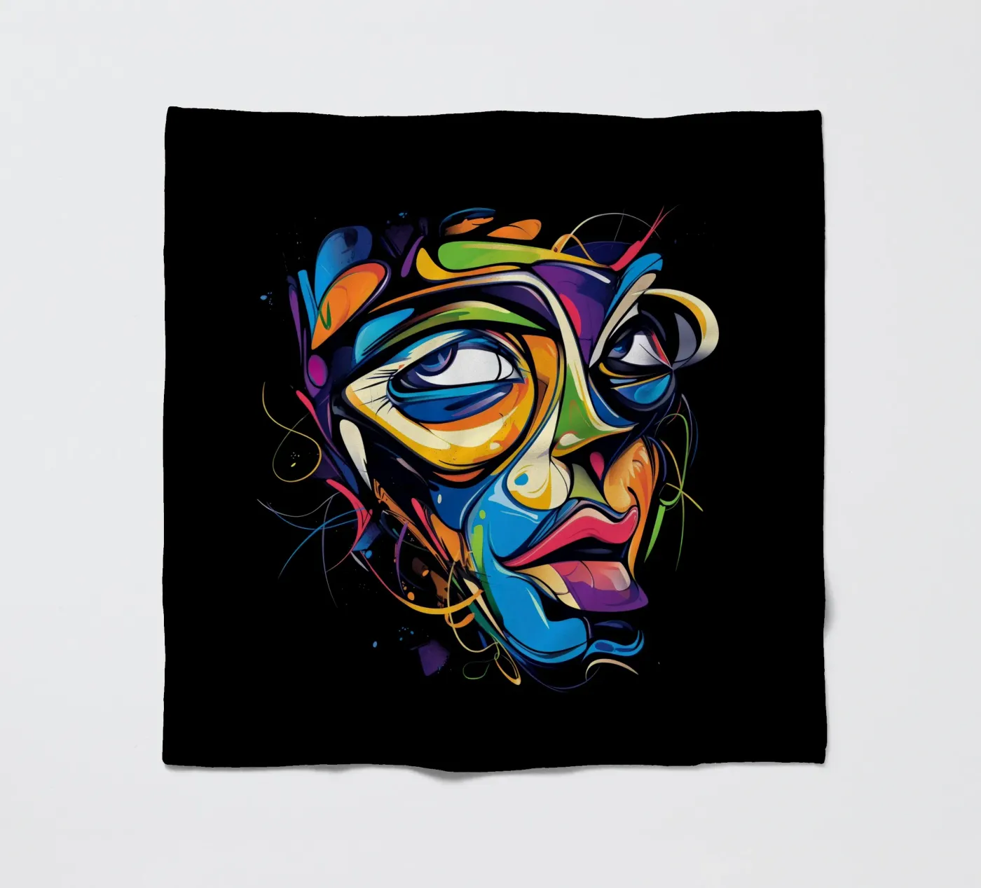 Face #1 Fleecedecke von Art Unleashed