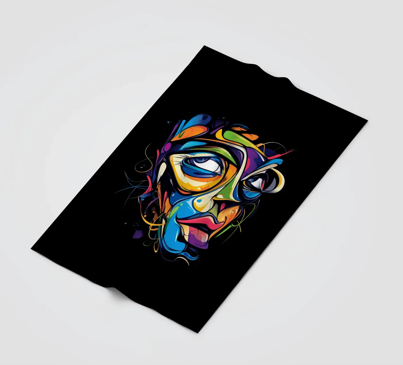 Face #1 Fleecedecke von Art Unleashed
