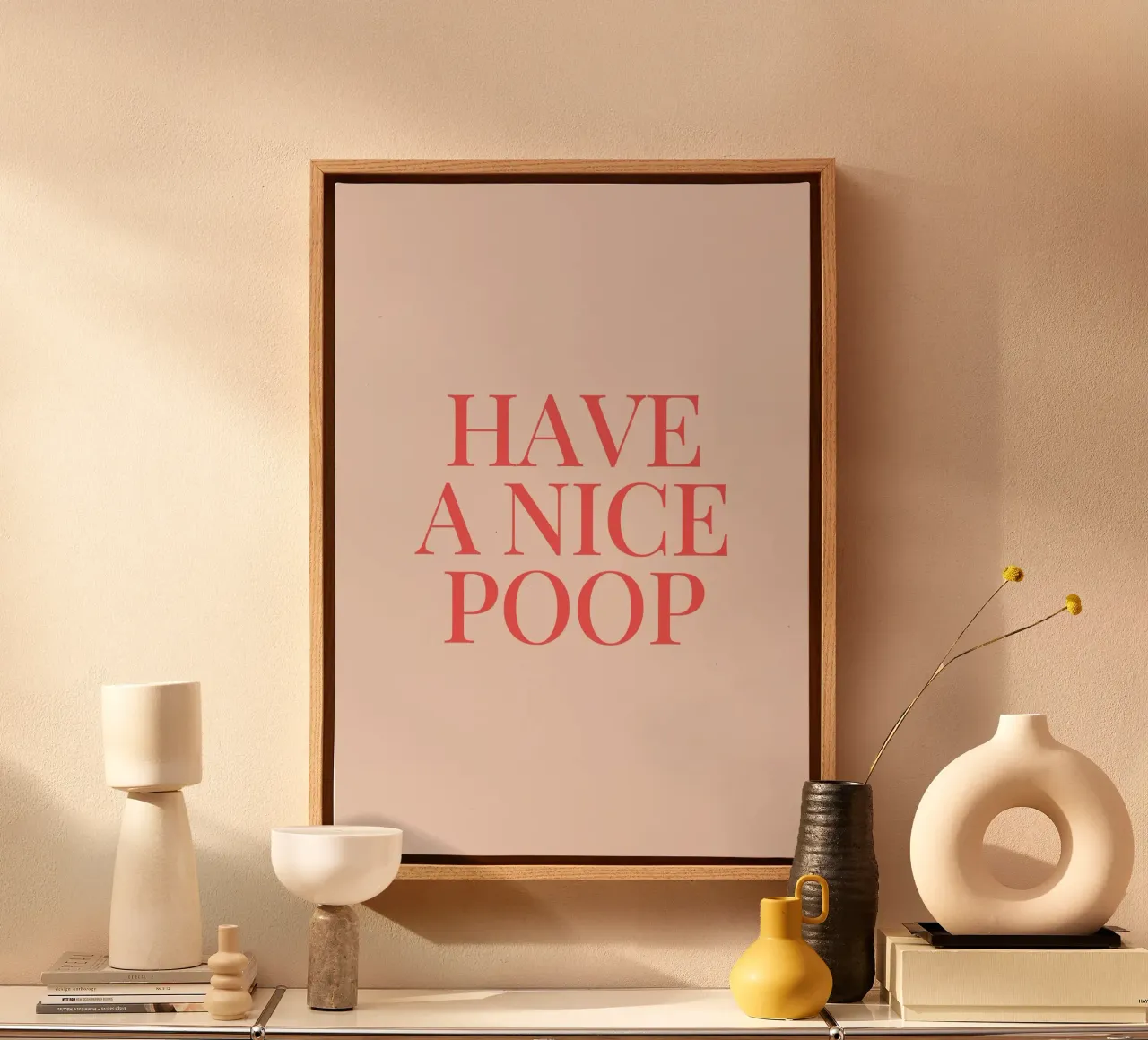 Have a nice poop canvas by Paigaam Studio