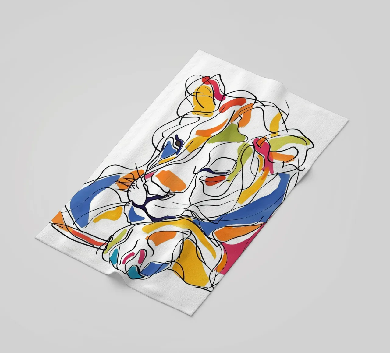 ANIMAUX MAJESTUEUX DESSIN AU TRAITS telo mare da Art Digital Visuel