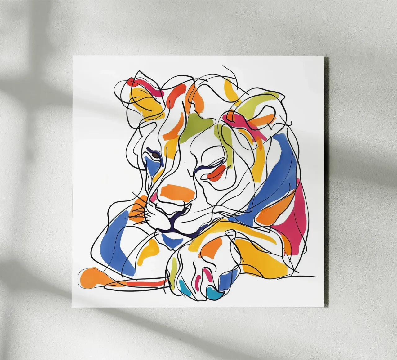 ANIMAUX MAJESTUEUX DESSIN AU TRAITS alluminio dibond da Art Digital Visuel