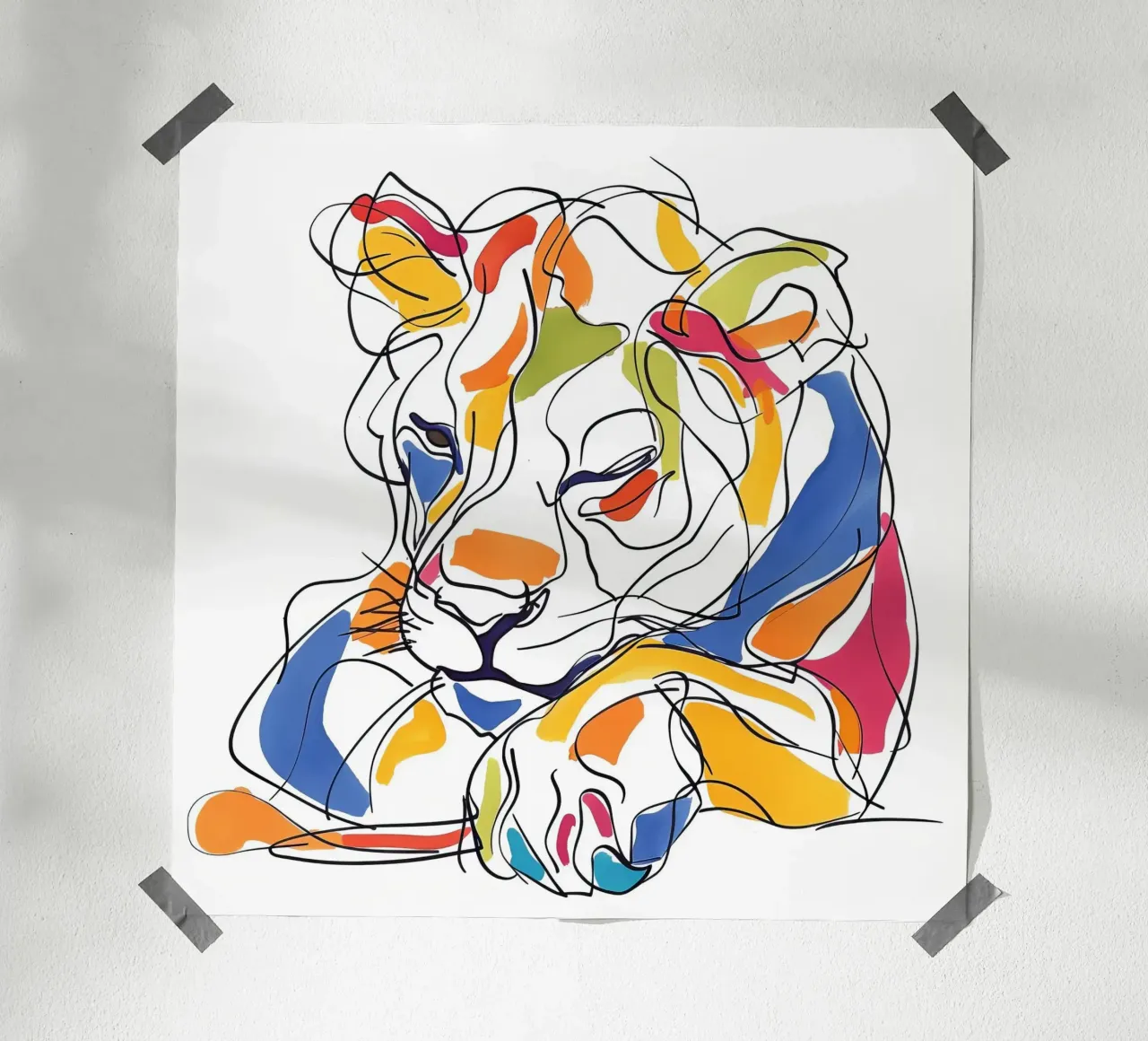 ANIMAUX MAJESTUEUX DESSIN AU TRAITS carta hahnemühle da Art Digital Visuel