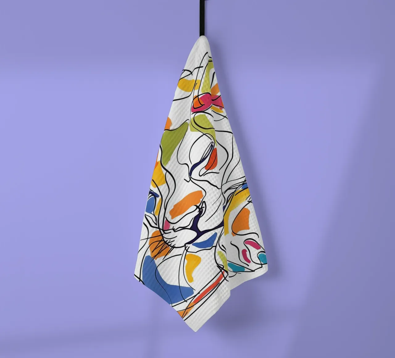 ANIMAUX MAJESTUEUX DESSIN AU TRAITS canovaccio da cucina da Art Digital Visuel