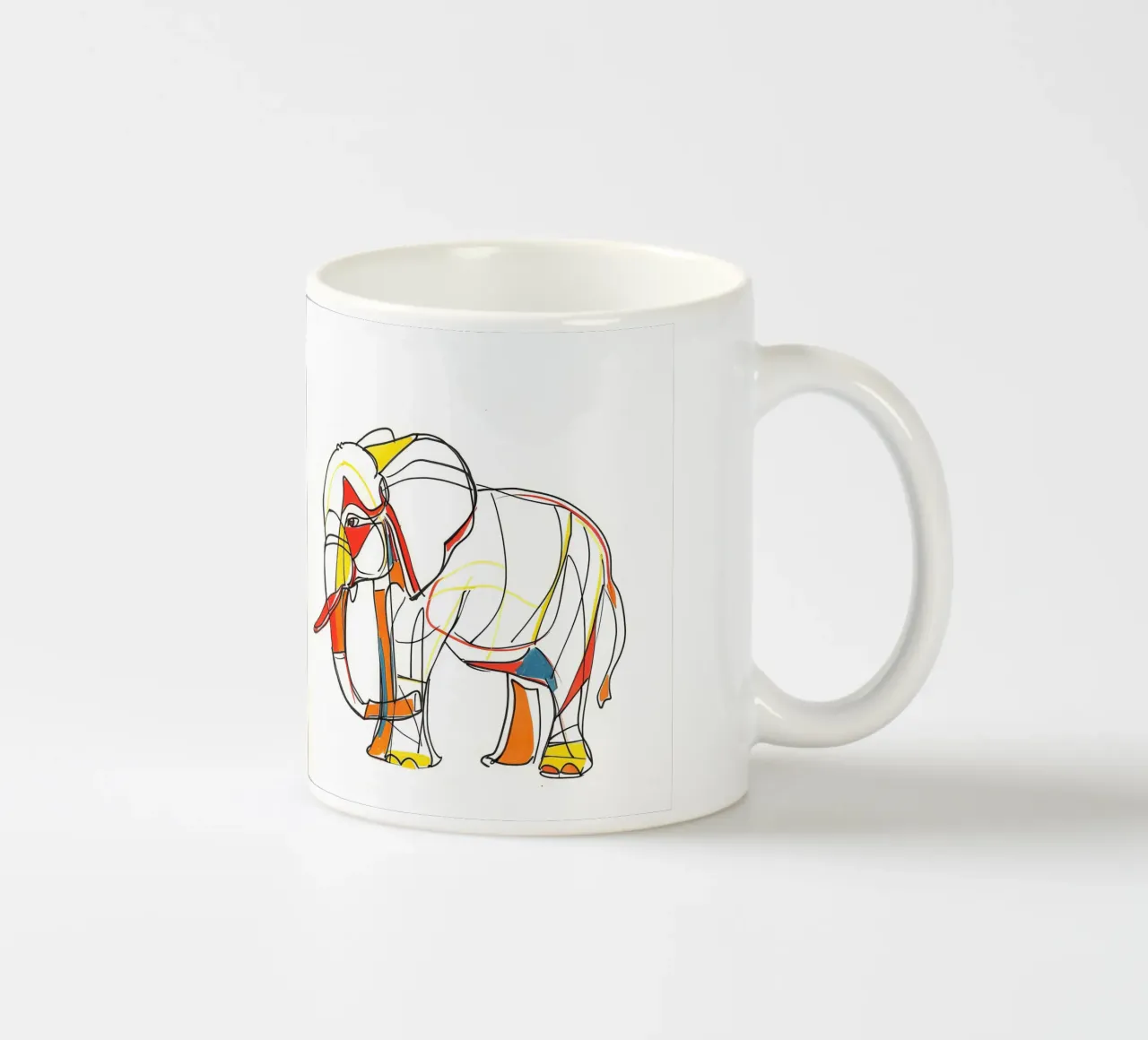ANIMAUX MAJESTUEUX DESSIN AU TRAITS tazza in ceramica da Art Digital Visuel