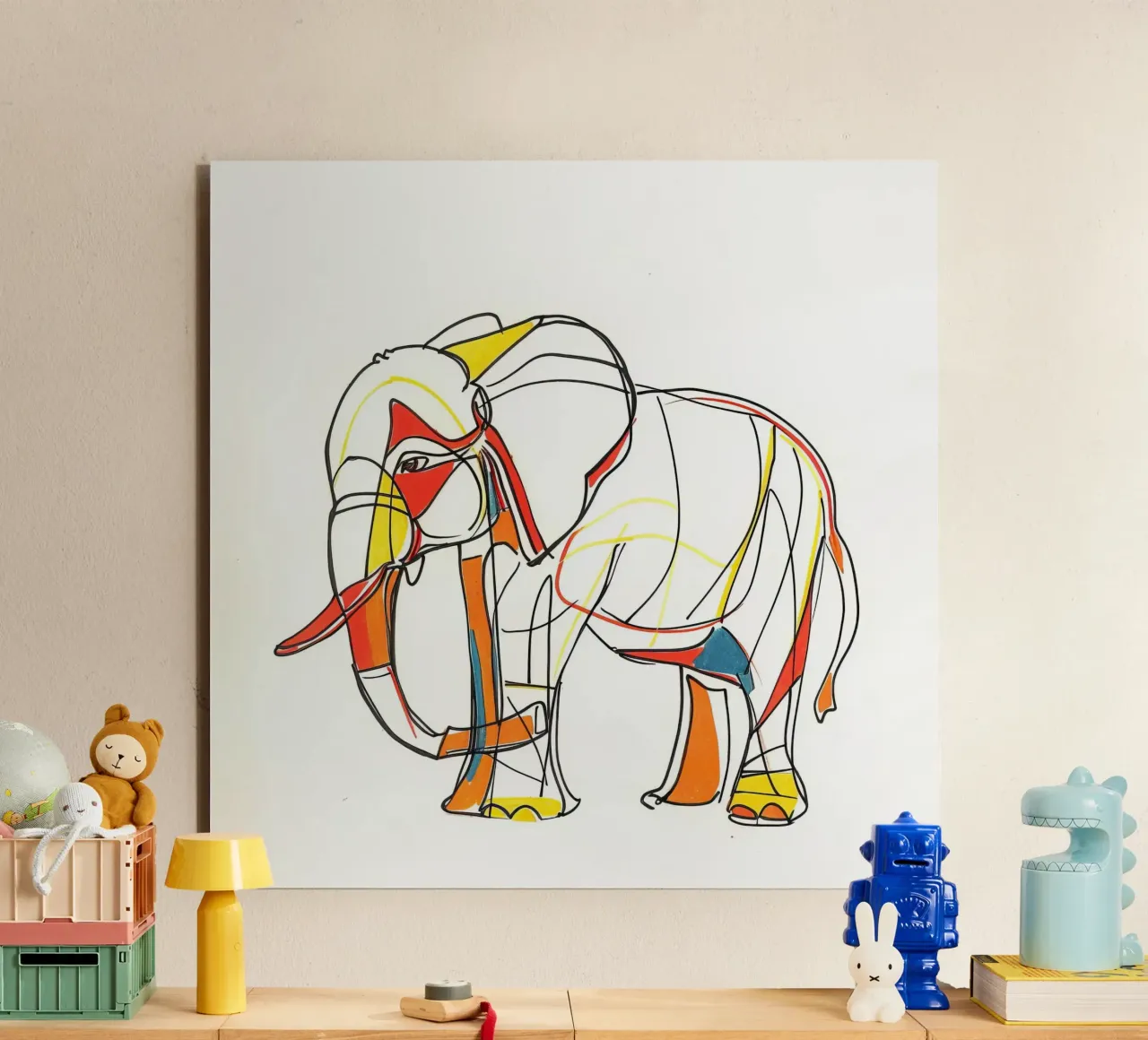 ANIMAUX MAJESTUEUX DESSIN AU TRAITS alluminio dibond da Art Digital Visuel