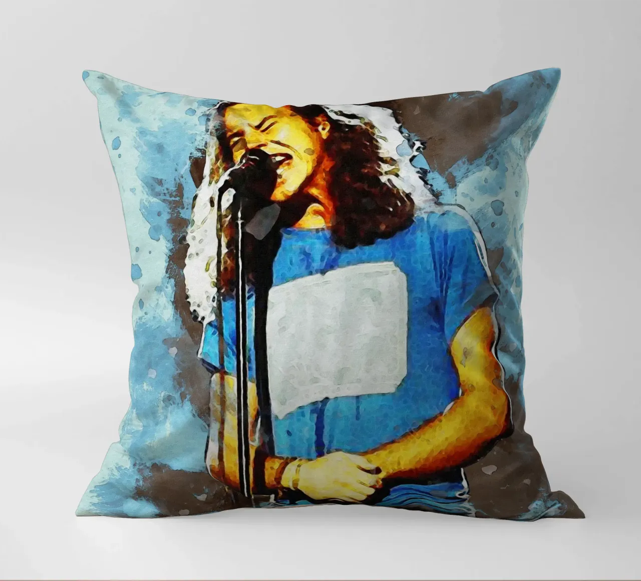 Smudge of Portrait Eddie Vedder decorative cushion by Gunawan Rb