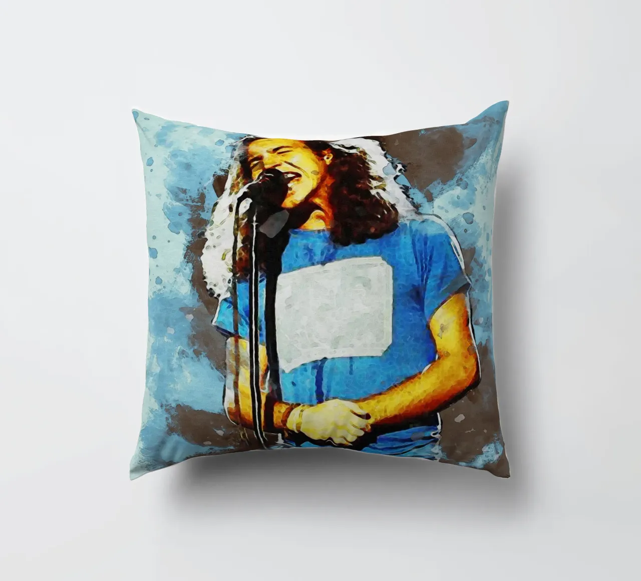 Smudge of Portrait Eddie Vedder decorative cushion by Gunawan Rb