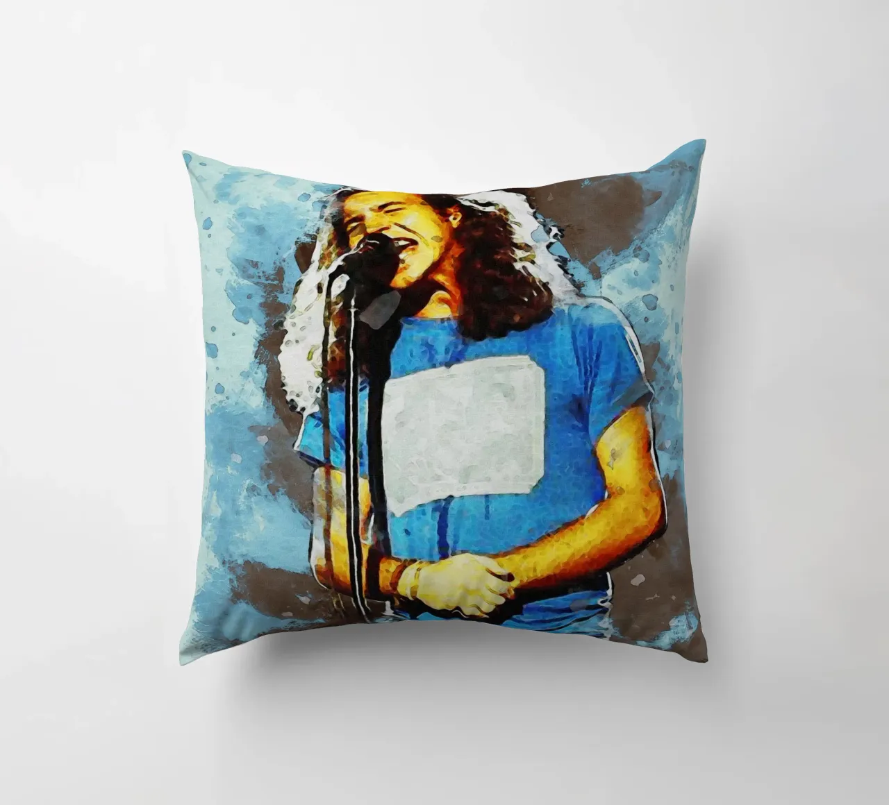 Smudge of Portrait Eddie Vedder decorative cushion by Gunawan Rb