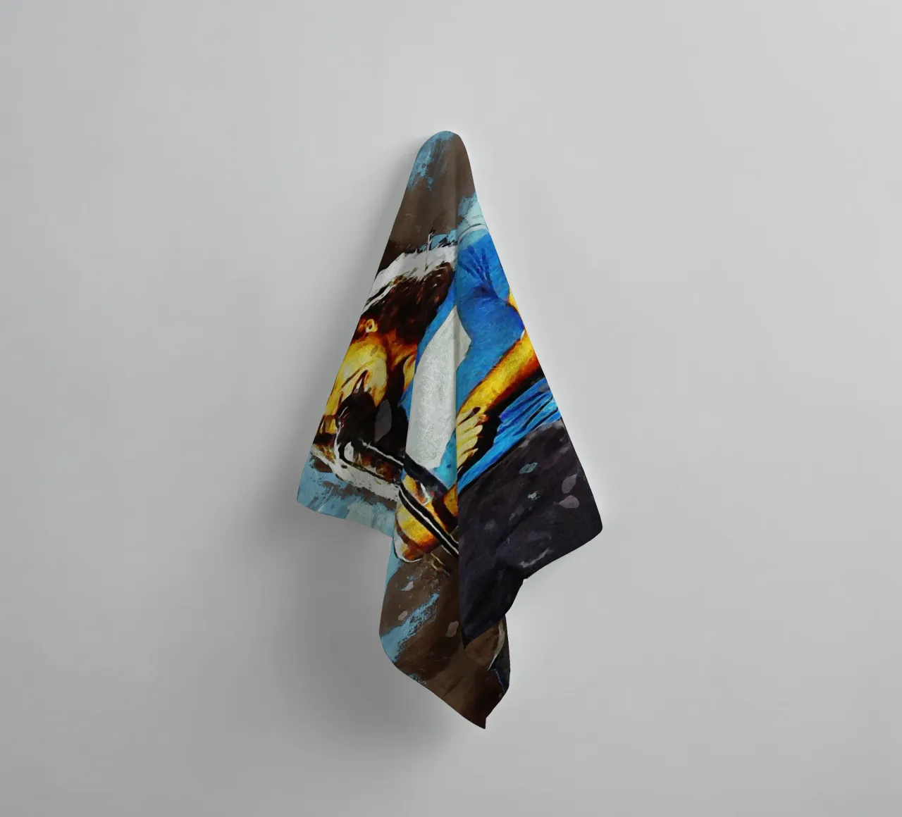 Smudge of Portrait Eddie Vedder towel by Gunawan Rb