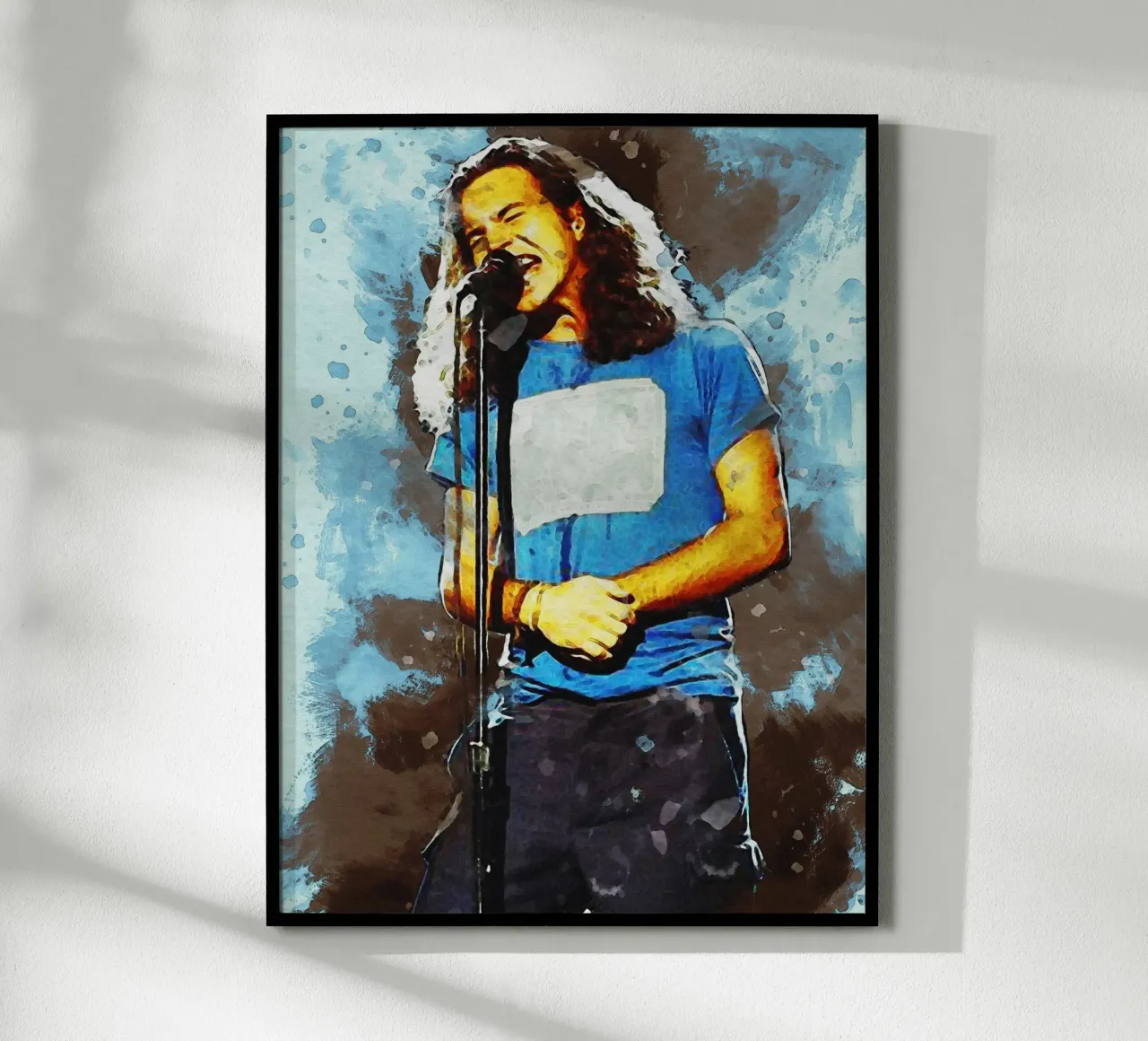 Macchia di ritratto Eddie Vedder poster da Gunawan Rb