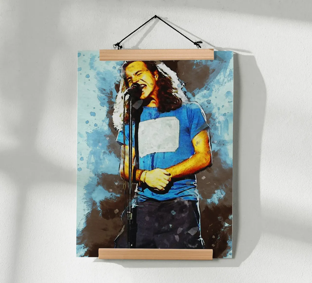 Macchia di ritratto Eddie Vedder poster da Gunawan Rb