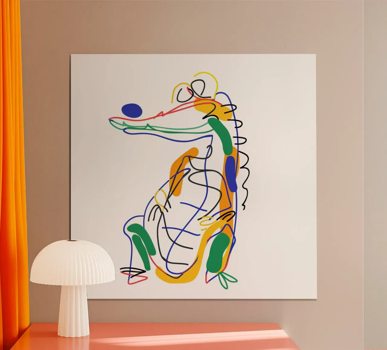 DIBUJOS LINEALES DE ANIMALES MAJESTUOSOS poster de Art Digital Visuel