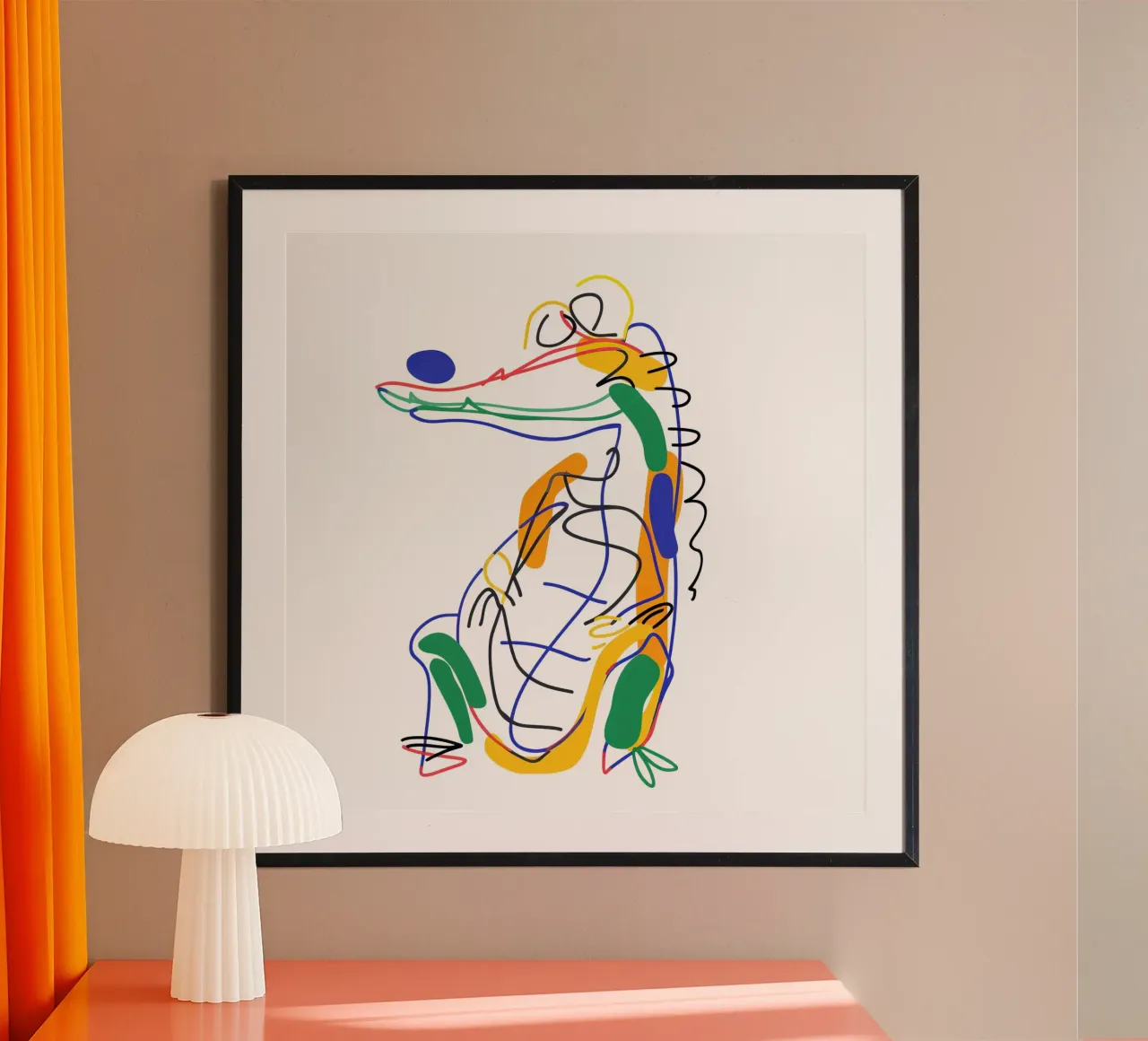 DIBUJOS LINEALES DE ANIMALES MAJESTUOSOS poster de Art Digital Visuel