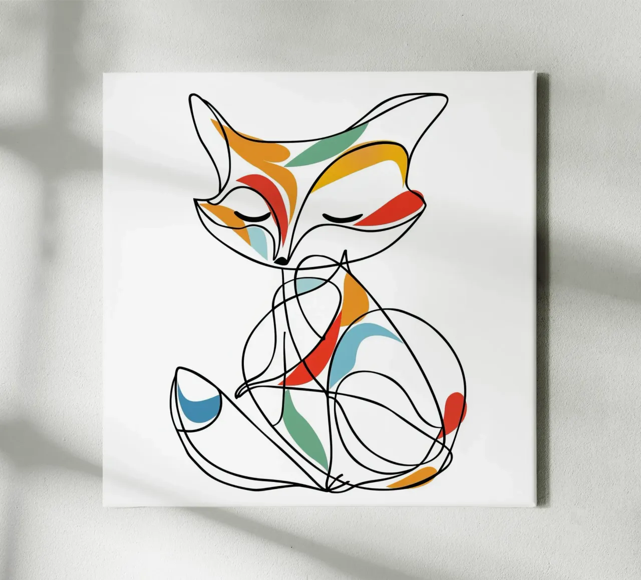 MAJESTIC ANIMALS LINE DRAWINGS canvas with Floater frame by Art Digital Visuel