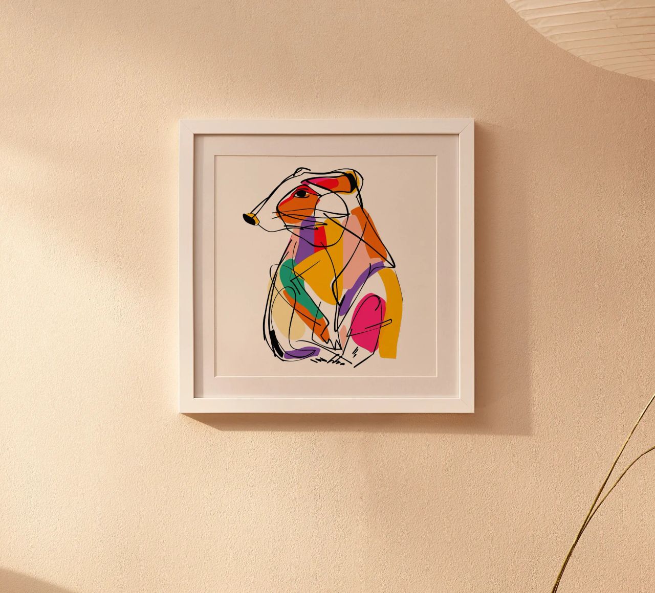 MAJESTÄTISCHE TIERE STRICHZEICHNUNG Poster von Art Digital Visuel