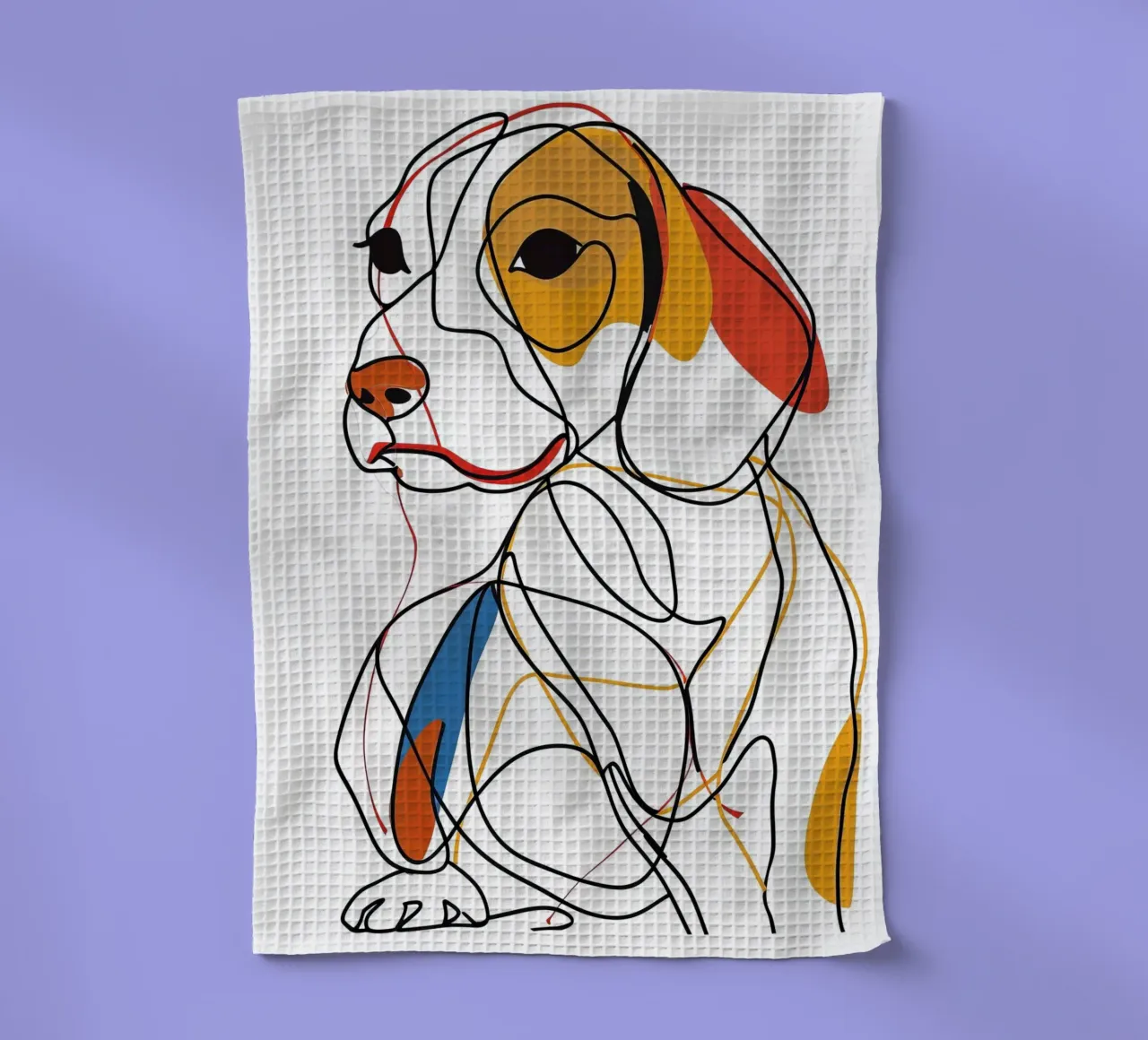 ANIMAUX MAJESTUEUX DESSIN AU TRAITS torchon de Art Digital Visuel
