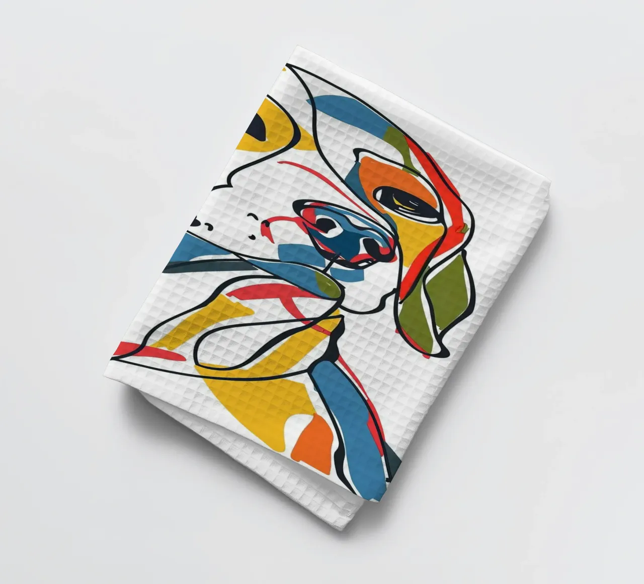 MAJESTIC ANIMALS LINE DRAWINGS tea towel by Art Digital Visuel