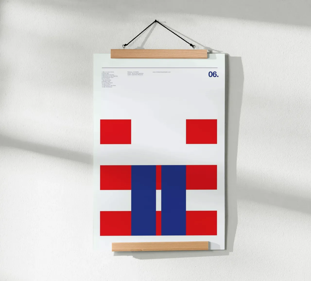 Bruce Springsteen Born In The USA poster con telaio in plastica da Nick Barclay