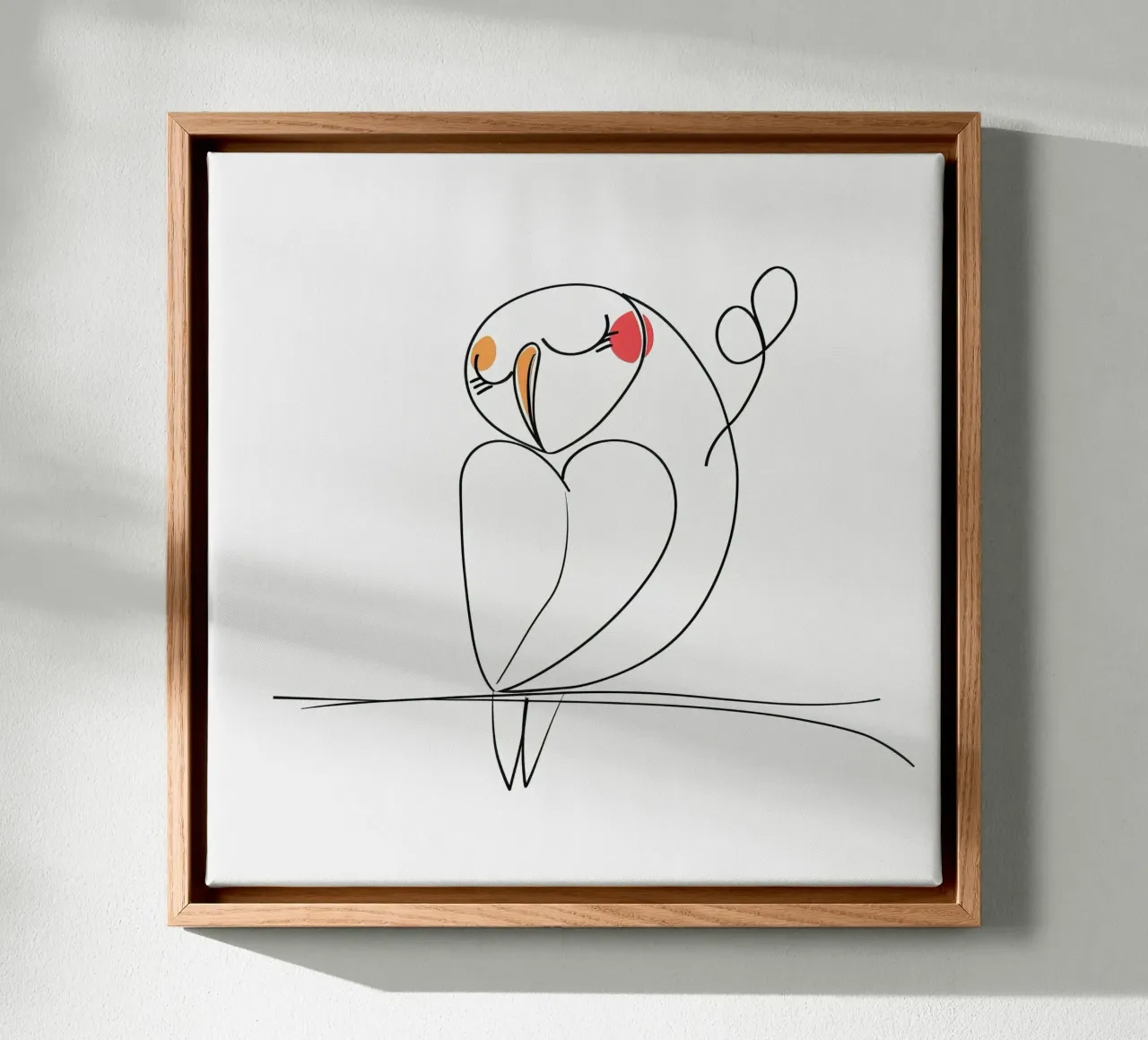 LIJNTEKENINGEN MAJESTUEUZE DIEREN canvas met Baklijst van Art Digital Visuel