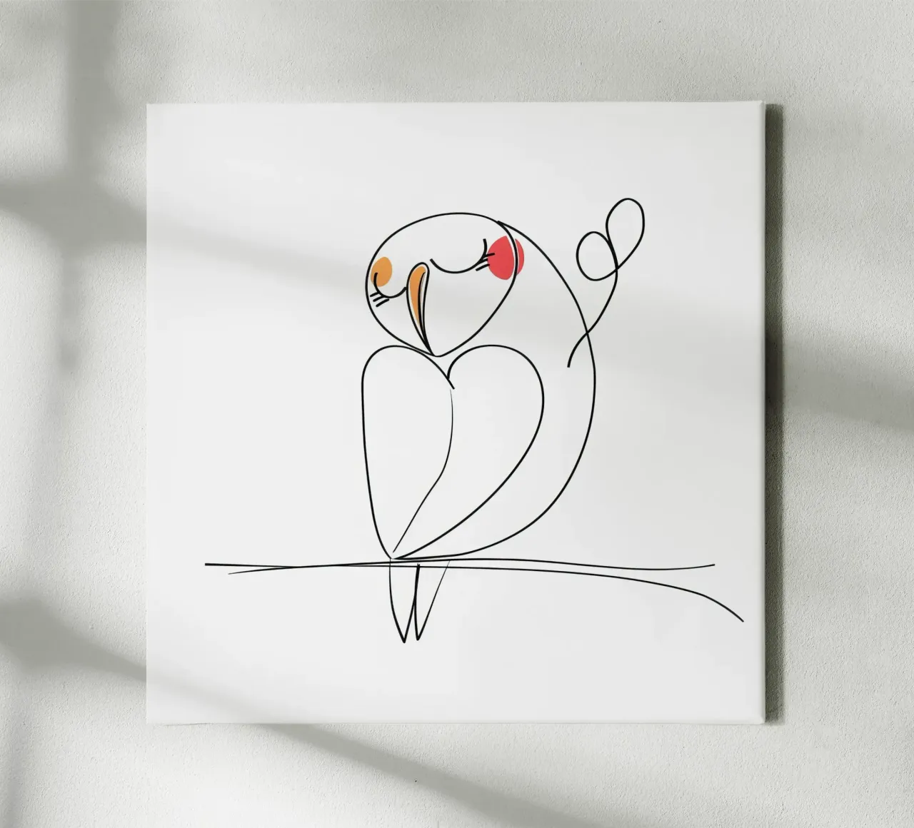 LIJNTEKENINGEN MAJESTUEUZE DIEREN canvas met Baklijst van Art Digital Visuel