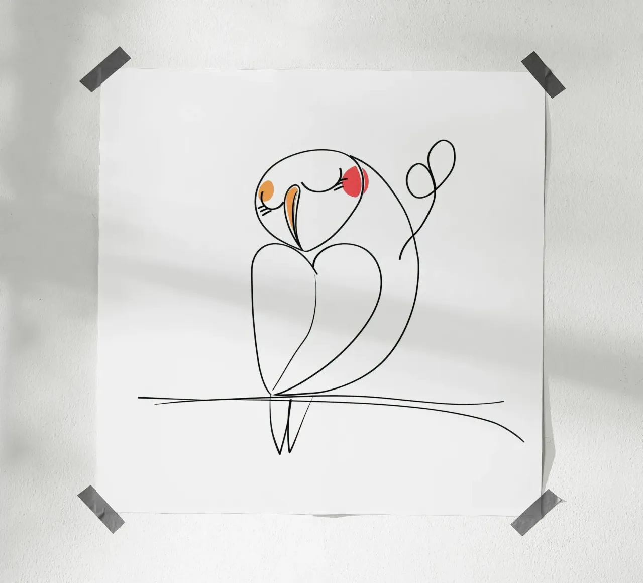 DISEGNI AL TRATTO DI ANIMALI MAESTOSI poster da Art Digital Visuel