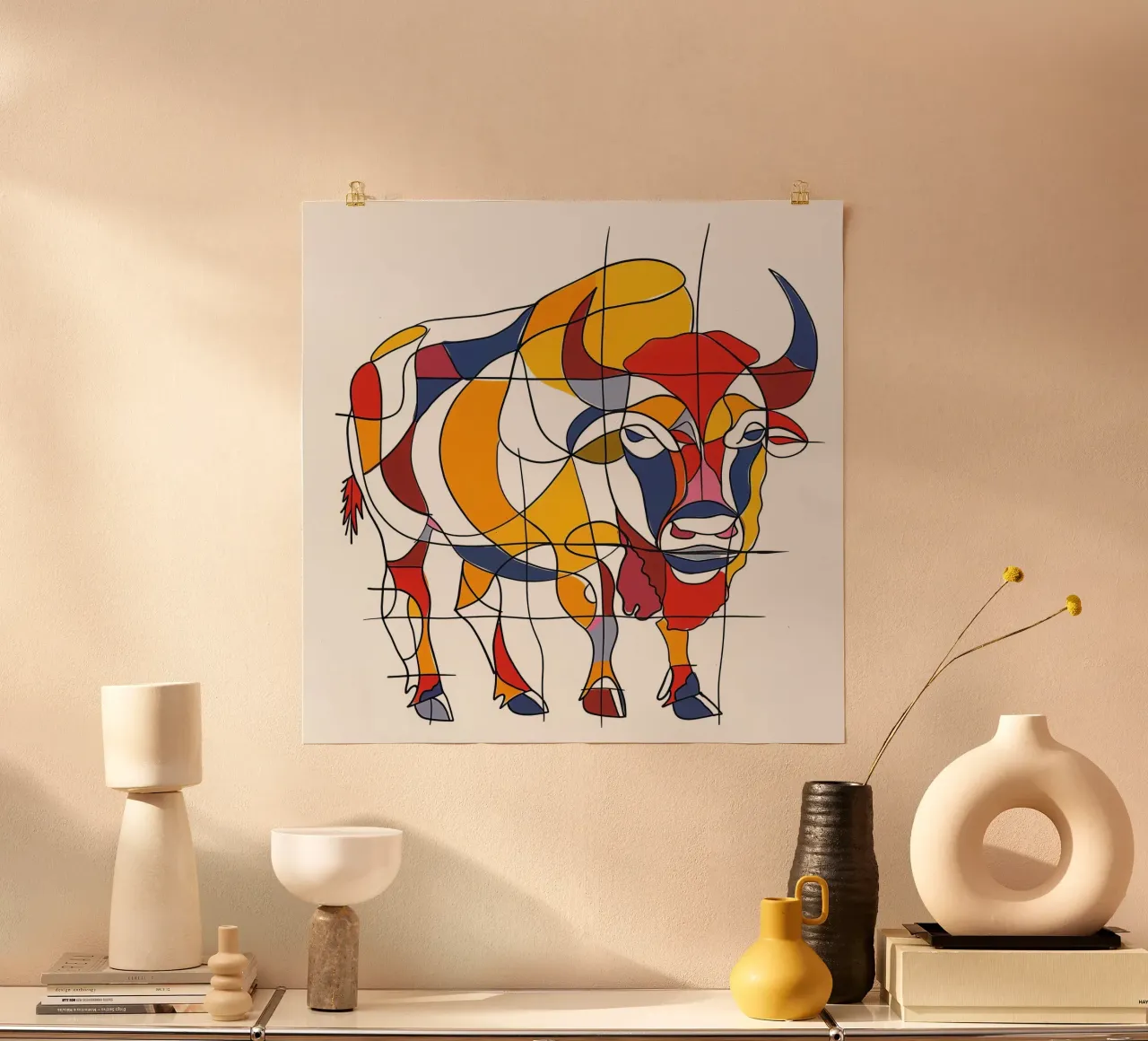 DIBUJOS LINEALES DE ANIMALES MAJESTUOSOS poster de Art Digital Visuel