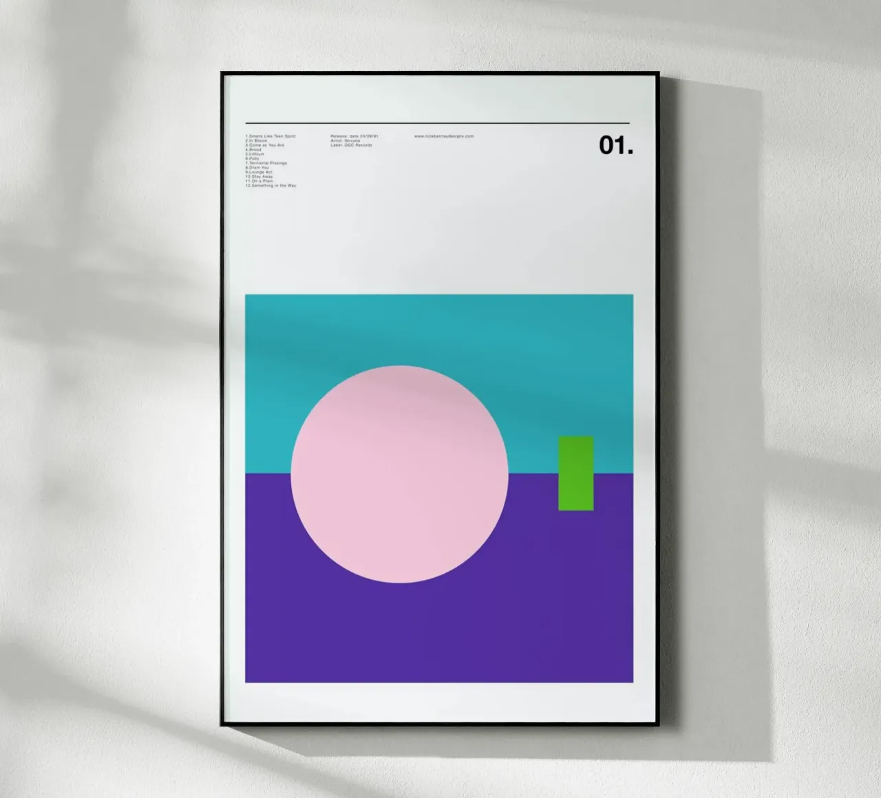 Nirvana Never Mind plexiglass da Nick Barclay