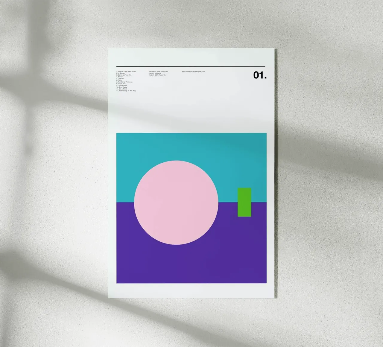 Nirvana Never Mind plexiglass da Nick Barclay