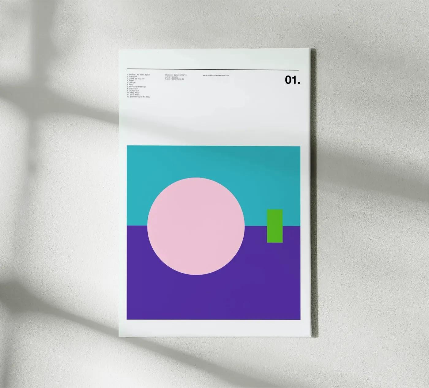 Nirvana Never Mind tela da Nick Barclay