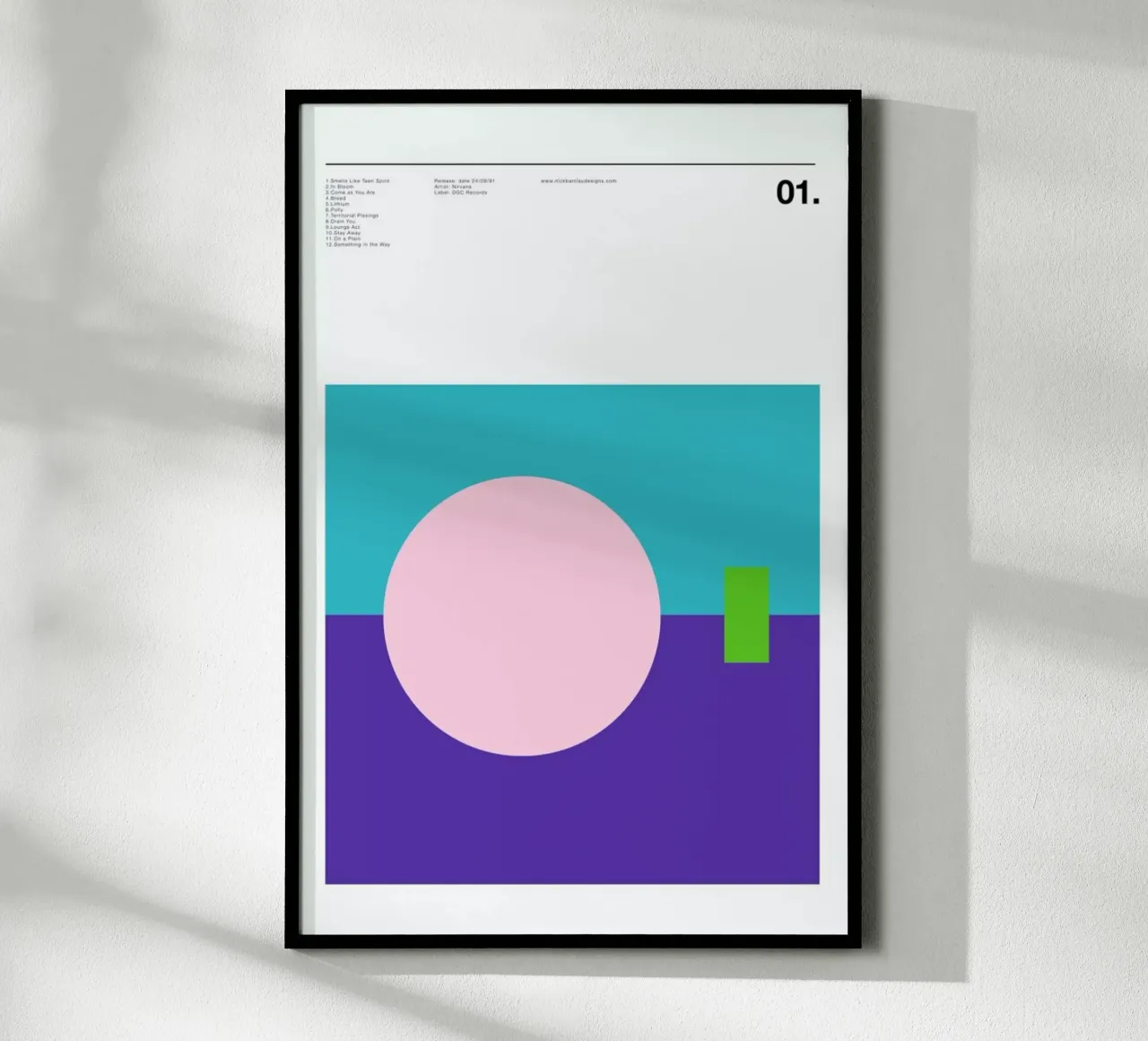 Nirvana Never Mind poster da Nick Barclay