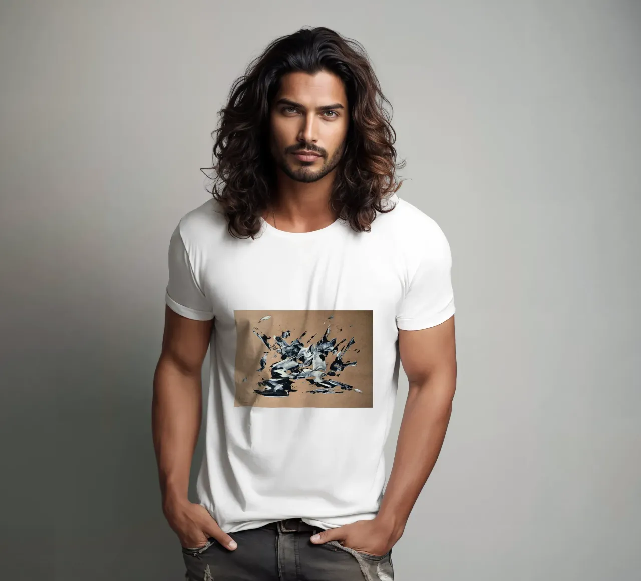 NATURAL STYLE 22 t-shirt da Thierry Vobmann Abstract painting