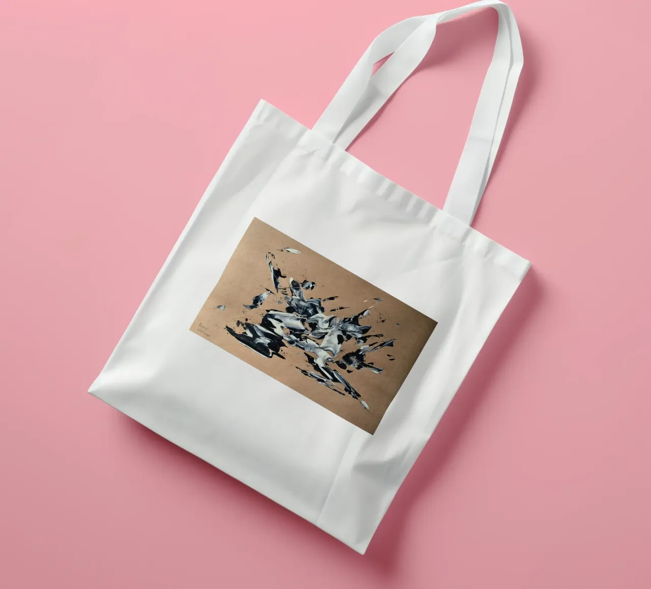NATURAL STYLE 22 borsa in juta da Thierry Vobmann Abstract painting