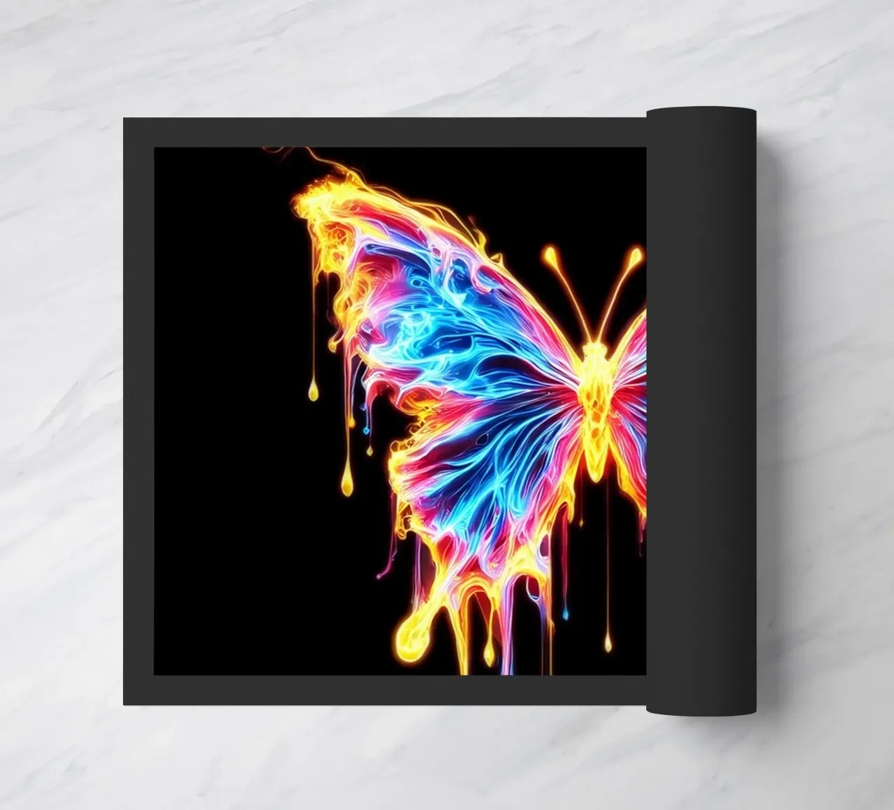 The Last Flutter | Papillon lumineux paillasson de Metallic Meltdown