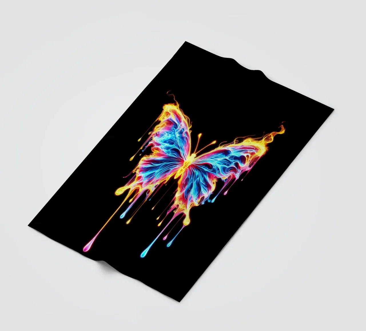 The Last Flutter | Glowing Butterfly Fleecedecke von Metallic Meltdown
